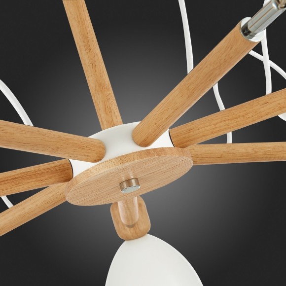 SLE103802-07 Светильник потолочный Светлое дерево, Белый/Белый E27 7*60W BALCAMO