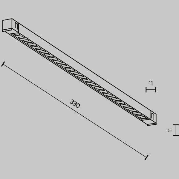 Трековый светильник Technical TR241-2-6W3K-B
