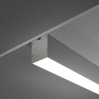Maytoni ALM-5050-S-2M 633006 Алюминиевый 2м профиль накладной/подвесной, размер 50x50мм, ленты до 43мм, ширина световой линии 48мм, в комплекте торцевые заглушки, рассеиватели и крепления для накладного монтажа