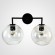 Бра Rh Utilitaire Globe Shade Double Sconce Black By Imperiumloft