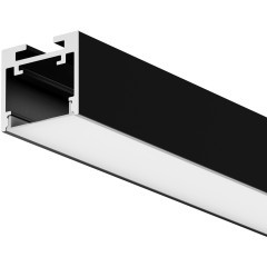 Алюминиевый профиль накладной-подвесной 25x22 (Черный, 2 м), ALM-2522-B-2M 633013