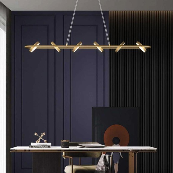 4677-6P, подвесная люстра, L1490xW190xH145/1200, LEDx90W, 3100LM, 3000-6000K, IP20, included, remote control