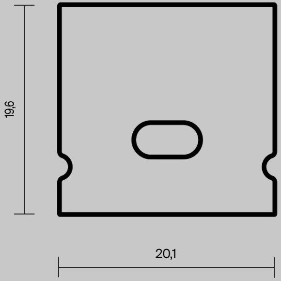 Комплект заглушек (для профиля 20×20) 2 шт., 642072