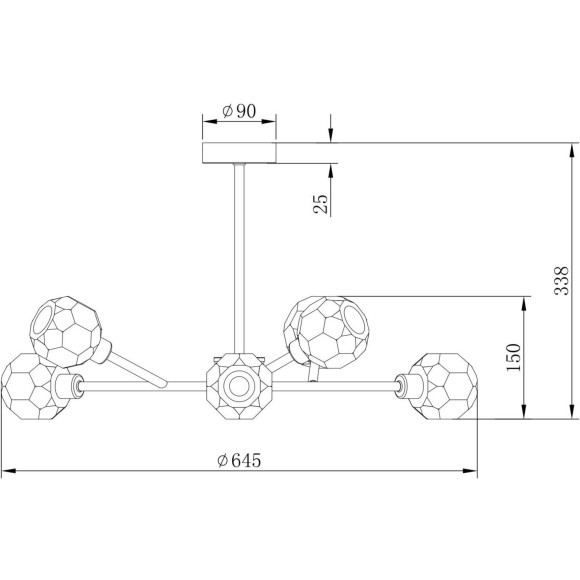 Потолочная люстра хрустальная Grace FR5114PL-06BZ