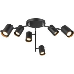 Уценка SL597.402.06 Светильник потолочный ST-Luce Черный/Черный GU10 6*7W Потолочные светильники