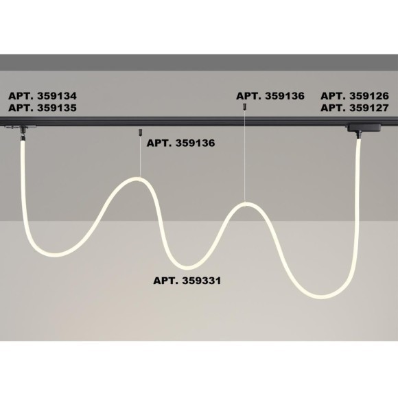 359331 KONST NT24 000 черный Светильник светодиодный IP20 LED 4000K 38W 170-265V 3360Лм RAMO