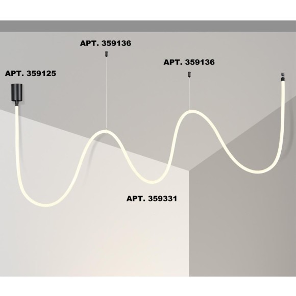 359331 KONST NT24 000 черный Светильник светодиодный IP20 LED 4000K 38W 170-265V 3360Лм RAMO