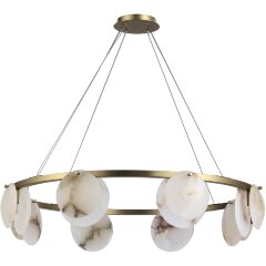 SL1520.303.08 Светильник подвесной ST-Luce Латунь/Алебастр G9 8*5W 4000K CLAM