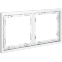 VLS100202 Рамка пластиковая для электрических изделий белого матового цвета VOLTUM серии S70 на 2 поста (белый)