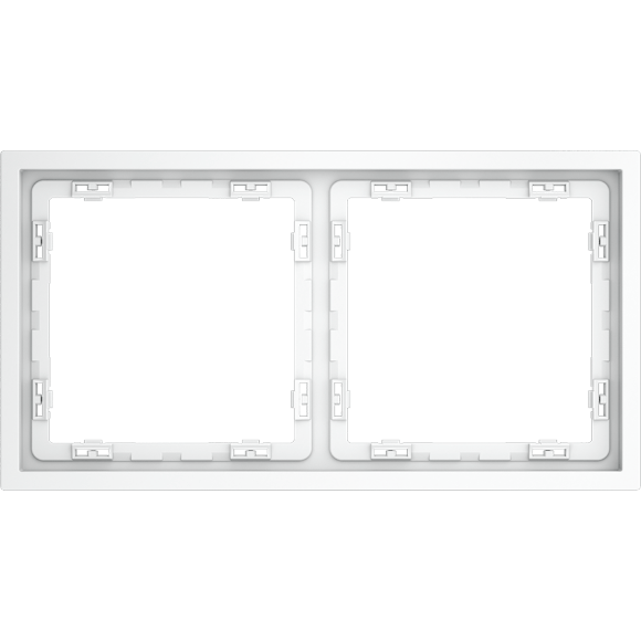 VLS100202 Рамка пластиковая для электрических изделий белого матового цвета VOLTUM серии S70 на 2 поста (белый)