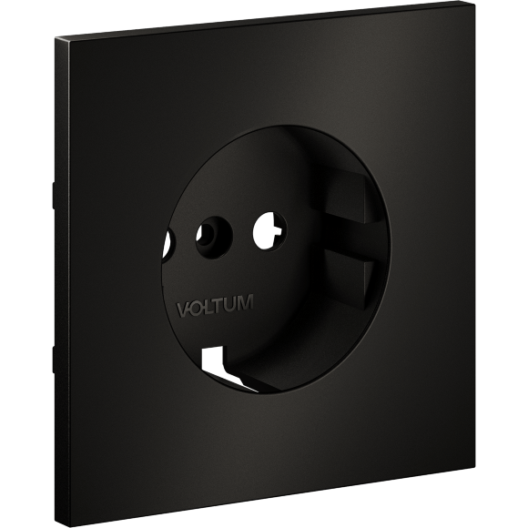 VLSM000612 Накладка металлическая для розетки с заземлением антрацитового цвета VOLTUM S70 Metal (антрацит)