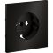 VLSM000612 Накладка металлическая для розетки с заземлением антрацитового цвета VOLTUM S70 Metal (антрацит)