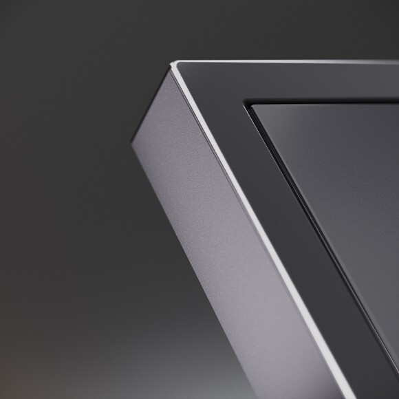 VLSM000612 Накладка металлическая для розетки с заземлением антрацитового цвета VOLTUM S70 Metal (антрацит)