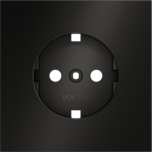 VLSM000612 Накладка металлическая для розетки с заземлением антрацитового цвета VOLTUM S70 Metal (антрацит)