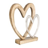 427555 Фигурка Сердца TOMAMAE L250, B50, H270 алюминий, дерево, натуральный, никель