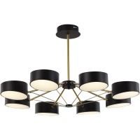SLE6005-402-08 Светильник потолочный Черный, Золотистый/Черный LED 8*10W VALLE
