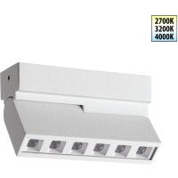 359762 OVER NT25 396 белый Светильник накладной с перекл. цв. температуры IP20 LED 6W 180-265V 2700К/3200К/4000К EOS