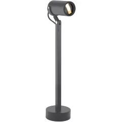 Favourite Slit 4807-1T Уличный современный напольный ландшафтный светильник высотой 40 см, поворотный плафон цилиндр, черный металл, стекло, LED 6Вт 3000K 525Лм CRI90 30° IP65 220В