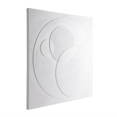 423132 BESERAH Картина на холсте L1000, H1000, B37, деревянный подрамник, белый