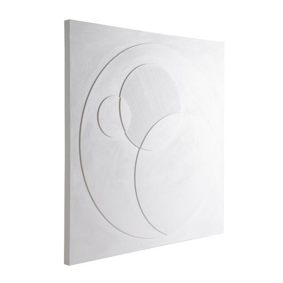 423132 BESERAH Картина на холсте L1000, H1000, B37, деревянный подрамник, белый