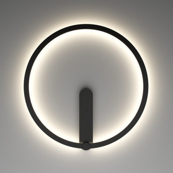 DK5035-BK Бра ROUND со светодиодом, IP20, 24W, 3000/4000/6500K, черный, алюминий