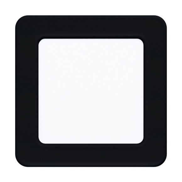 99187 Светодиодный встраиваемый светильник FUEVA 5, 5,5W (LED), 117х117, ET26, 700lm, 4000K, сталь, черный