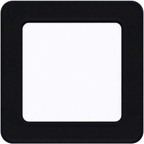 99187 Светодиодный встраиваемый светильник FUEVA 5, 5,5W (LED), 117х117, ET26, 700lm, 4000K, сталь, черный