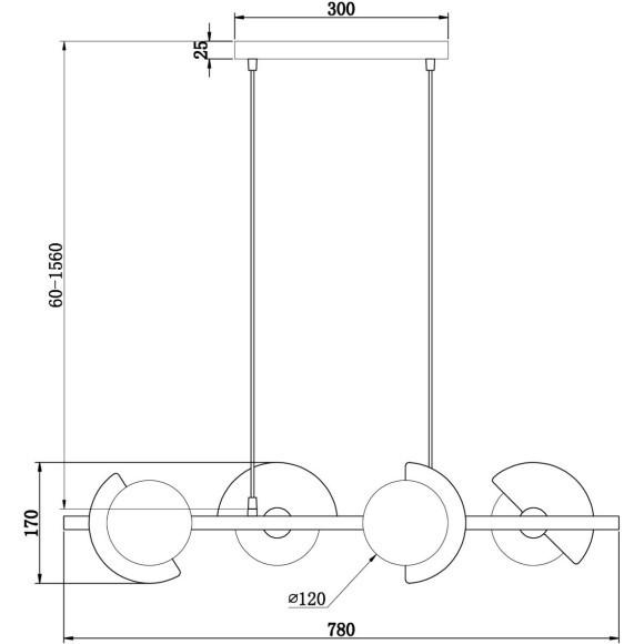 Подвесной светильник Freya FR5391PL-04CFL
