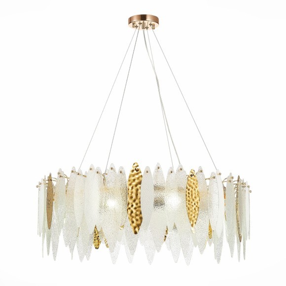 SL1224.203.10 Люстра подвесная ST-Luce Золотистый/Прозрачный, Белый E14 10*60W LASTRA SL1224.203.10 Люстра подвесная ST-Luce Золотистый/Прозрачный, Белый E14 10*60W LASTRA