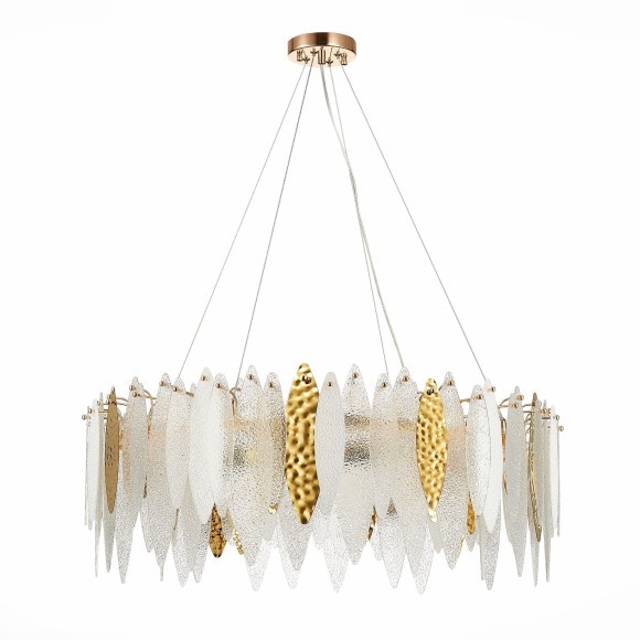 SL1224.203.10 Люстра подвесная ST-Luce Золотистый/Прозрачный, Белый E14 10*60W LASTRA SL1224.203.10 Люстра подвесная ST-Luce Золотистый/Прозрачный, Белый E14 10*60W LASTRA