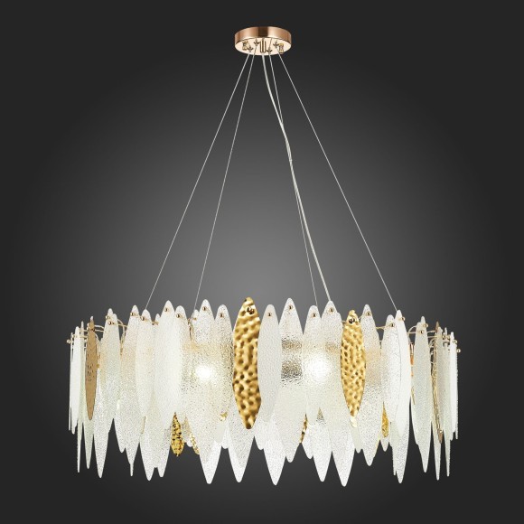 SL1224.203.10 Люстра подвесная ST-Luce Золотистый/Прозрачный, Белый E14 10*60W LASTRA SL1224.203.10 Люстра подвесная ST-Luce Золотистый/Прозрачный, Белый E14 10*60W LASTRA