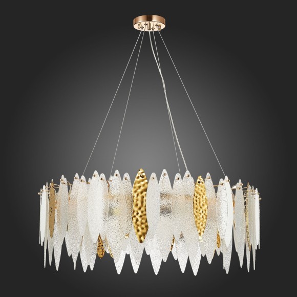 SL1224.203.10 Люстра подвесная ST-Luce Золотистый/Прозрачный, Белый E14 10*60W LASTRA SL1224.203.10 Люстра подвесная ST-Luce Золотистый/Прозрачный, Белый E14 10*60W LASTRA