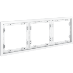 VLS100302 Рамка пластиковая для электрических изделий белого матового цвета VOLTUM серии S70 на 3 поста (белый матовый)