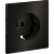 VLSM000712 Накладка для розетки металлическая с заземлением и защитными шторками антрацитового цвета VOLTUM S70 Metal (антрацит)