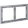 VLS100216 Рамка пластиковая для электрических изделий серого цвета VOLTUM серии S70 на 2 поста (серый)