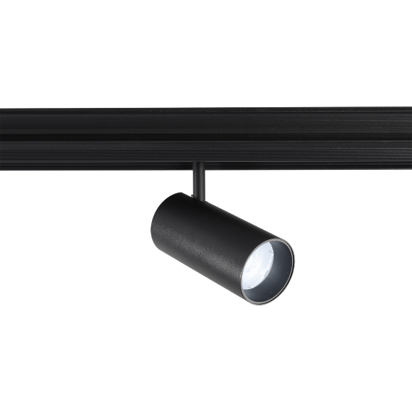 Crystal Lux CLT 0.33 003 12W BL 3CCT-SMART 1409/375 Черный магнитный трековый спот с CCT переключаемой цветовой температурой или SMART управлением (при исп. драйвера CLT 0.203 08/09 SMART), 12Вт 1020Лм 3000,4000,6000К 24° CRI90 48V