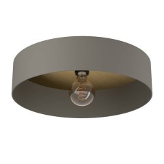 901745 DUAIA Потолочный светильник с лампой E27, 40Вт, металл, дерево, темно-серый, коричневый