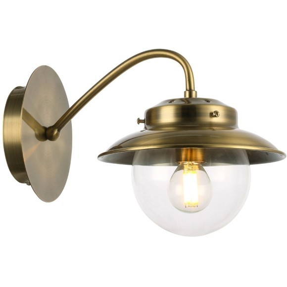 SLE110101-01 Светильник настенный Античная бронза/Прозрачный E14 1*40W GARONNI