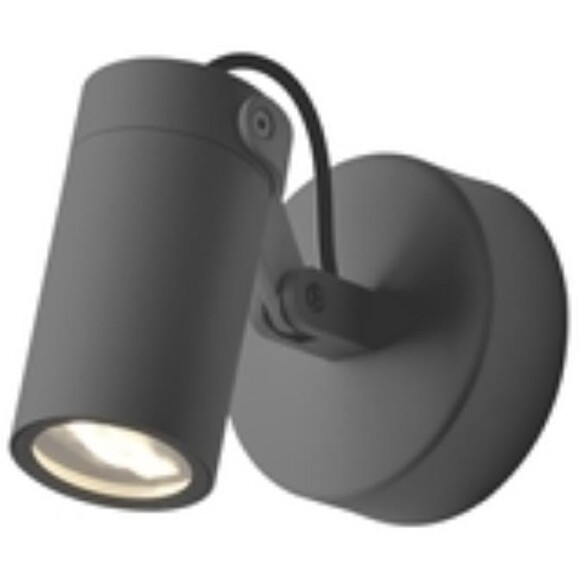 Favourite Slit 4807-1W Уличный современный настенный фасадный светильник, поворотный плафон цилиндр, черный матовый металл, стекло, LED 6Вт 3000K 525Лм CRI90 30° IP65 220В