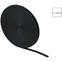 Arte Lamp OPTIMA A803006 Токопроводящий текстильный ремень-шинопровод длиной 30м черный, для ременных трековых систем 48V