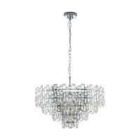 39627 EGLO CALMEILLES 1 Подвесная люстра с 10 лампами E14, 250Вт, хрусталь, хром