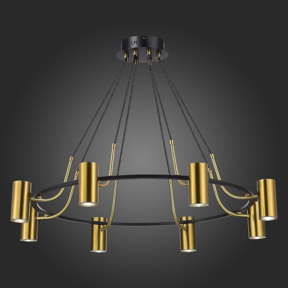 SL1215.403.08 Светильник подвесной ST-Luce Черный, Латунь/Латунь GU10 8*5W 4000K TALIA