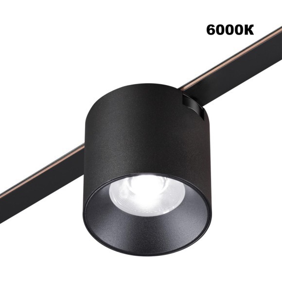 359472 Трековый ременный светодиодный SMART светильник c доп. механическим перекл. цветности Novotech EASY CRI90+ 3000-6000К 440Лм 32° 6W TUYA, Алиса, Wi-Fi