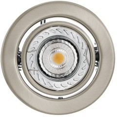 31446 Светодиодный встраиваемый светильник IGOA, 1x3,3W (GU10 LED), ?85, литой металл, никель матовый