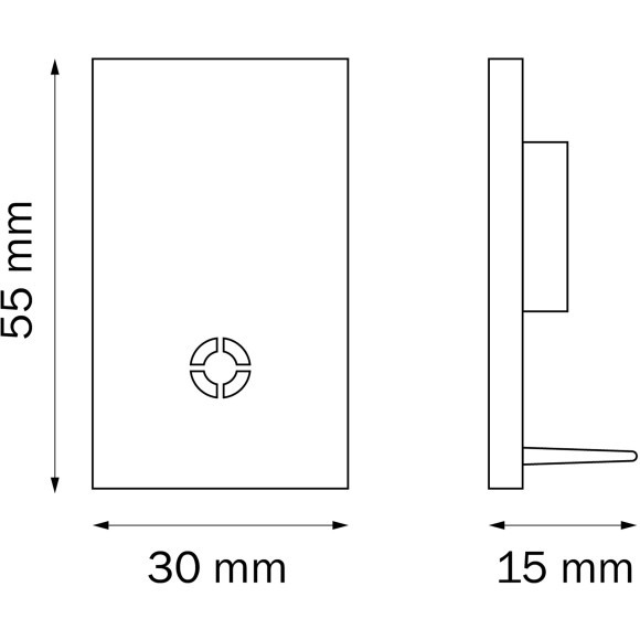 Заглушка концевая белая 1шт для накл. шинопроводов серии TETA PRO 220V Lightstar 505166