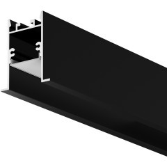 Алюминиевый профиль встраиваемый скрытого монтажа 35x42 (Черный, 2 м), 632015 Алюминиевый профиль встраиваемый скрытого монтажа 35x42 (Черный, 2 м), 632015