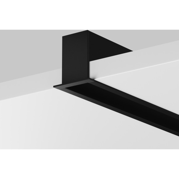 Алюминиевый профиль встраиваемый скрытого монтажа 35x42 (Черный, 2 м), 632015 Алюминиевый профиль встраиваемый скрытого монтажа 35x42 (Черный, 2 м), 632015