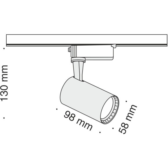 Трековый светильник Technical TR003-1-6W4K-B