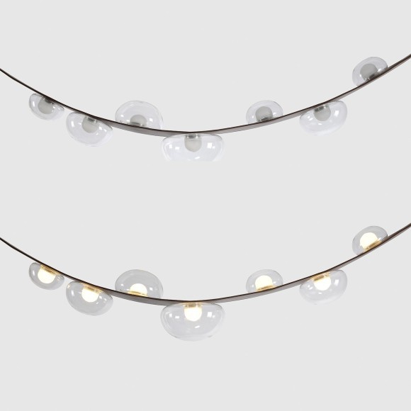 Светильник подвесной Crystal Lux BOSQUE SP7 L3000 BROWN/TRANSPARENT 0271/207