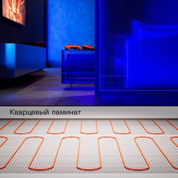 VLT01-150-6.0 Нагревательный мат (Теплый пол) длиной 12 метров и шириной полметра (0,5 метра) Voltum Т150 мощность 900Вт 150Вт/м², двужильный экранированный кабель, клеевая основа, укладка в плиточный клей/стяжку, гарантия 25 лет